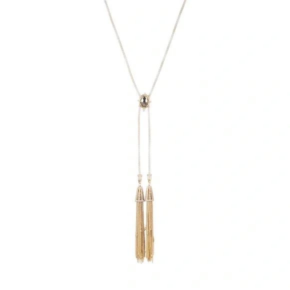 Alexis Bittar 10K Yellow Goldplated Pyrite Crystal Chain Tassel